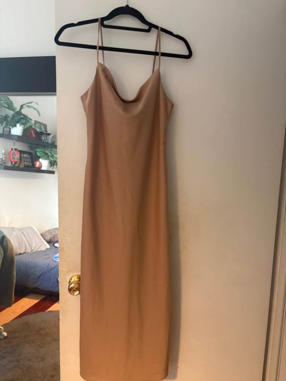 Banana Republic Satin Bronze Slip Dress (XS)